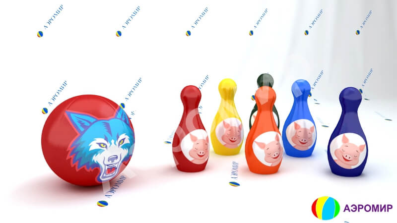 Мягкий детский боулинг больших размеров