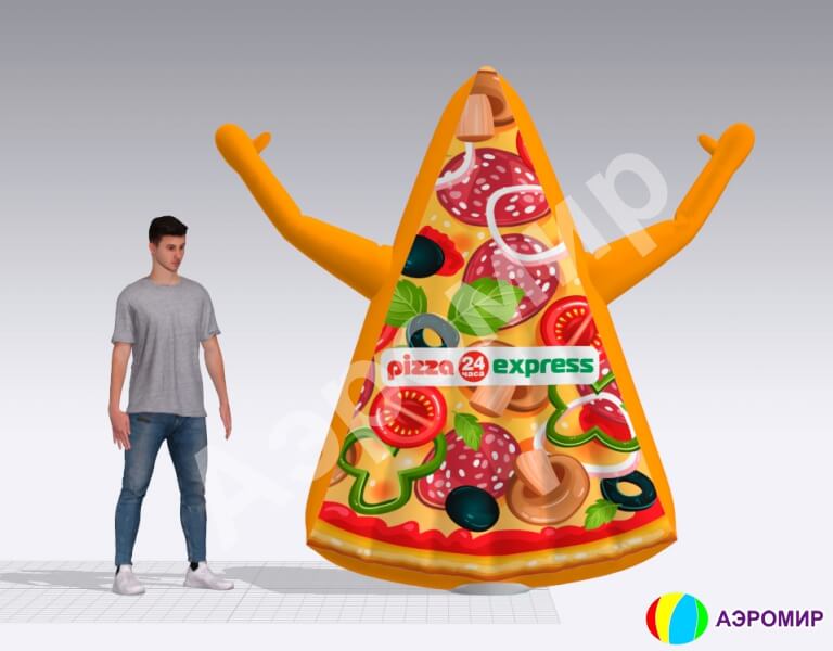 Рекламная фигура Пицца зазывала — аэромен пиццы с эффектом машущей руки